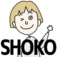 SHOKO's BLONDE BOB hair MOVE STICKER!!