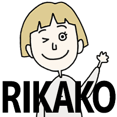 RIKAKO's BLONDE BOB hair MOVE STICKER!!