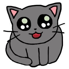 Large text Cat Sticker 4