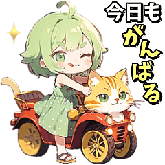 [Movement] Cat-loving moped girl