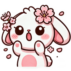 Sakura Bunny Stickers 1