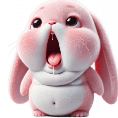 Pink Bunny Cute Stickers