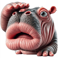 Sausage-Mouthed Hippo, Let Me Look,