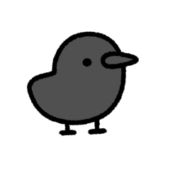 cute crow move sticker