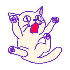 [For arrangement]gestures cat purple