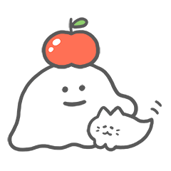 Loose and cute ghost sticker.