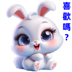 Super cute bunny daily expressions