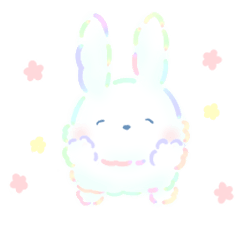 cotton candy rabbit HUWAMARU