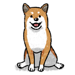 leisurely shiba inu Sticker