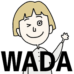 WADA's BLONDE BOB hair MOVE STICKER!!