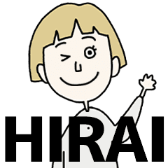 HIRAI's BLONDE BOB hair MOVE STICKER!!