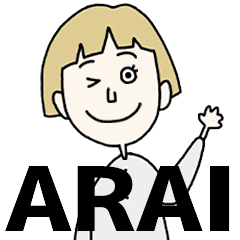 ARAI's BLONDE BOB hair MOVE STICKER!!