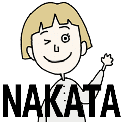 NAKATA's BLONDE BOB hair MOVE STICKER!!