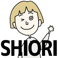 SHIORI's BLONDE BOB hair MOVE STICKER!!