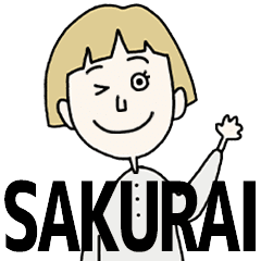 SAKURAI's BLONDE BOB hair MOVE STICKER!!
