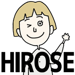HIROSE's BLONDE BOB hair MOVE STICKER!!
