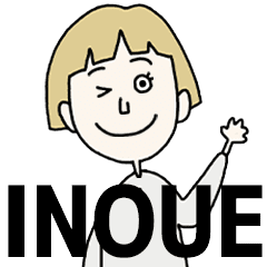 INOUE's BLONDE BOB hair MOVE STICKER!!