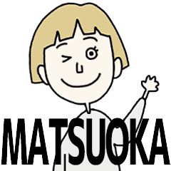 MATSUOKA's BLONDE BOB hair MOVE STICKER!