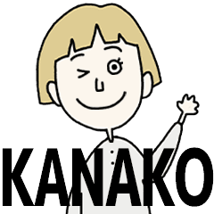 KANAKO's BLONDE BOB hair MOVE STICKER!!