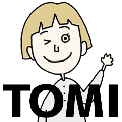 TOMI's BLONDE BOB hair MOVE STICKER!!