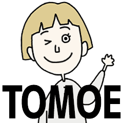 TOMOE's BLONDE BOB hair MOVE STICKER!!
