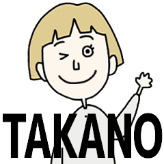 TAKANO's BLONDE BOB hair MOVE STICKER!!