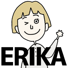 ERIKA's BLONDE BOB hair MOVE STICKER!!