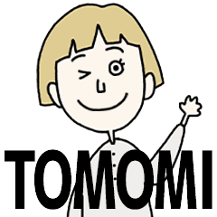 TOMOMI's BLONDE BOB hair MOVE STICKER!!