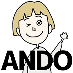 ANDO's BLONDE BOB hair MOVE STICKER!!