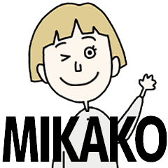 MIKAKO's BLONDE BOB hair MOVE STICKER!!