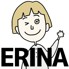 ERINA's BLONDE BOB hair MOVE STICKER!!