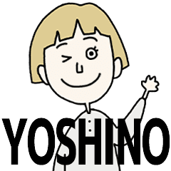 YOSHINO's BLONDE BOB hair MOVE STICKER!!