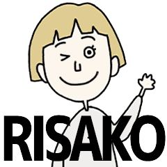 RISAKO's BLONDE BOB hair MOVE STICKER!!