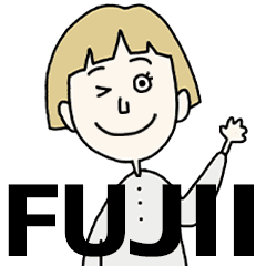 FUJII's BLONDE BOB hair MOVE STICKER!!
