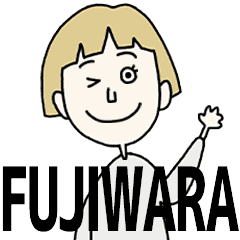 FUJIWARA's BLONDE BOB hair MOVE STICKER!