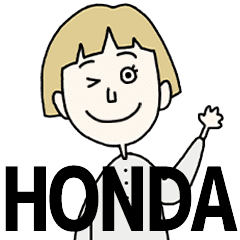 HONDA's BLONDE BOB hair MOVE STICKER!!