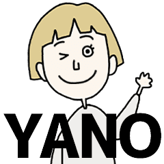 YANO's BLONDE BOB hair MOVE STICKER!!