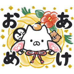 【日文】Penguin and Cat Days New Year's Stickers