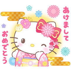 Hello Kitty New Year's 2024 Stickers