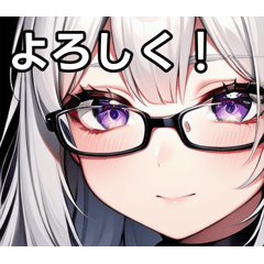 girl with glasses and silver hair