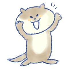 hand-drawn otter