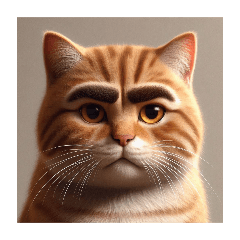 [For arrangement]Cat with thick eyebrows