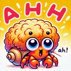 Afro Hermit Crab Stickers@SFW