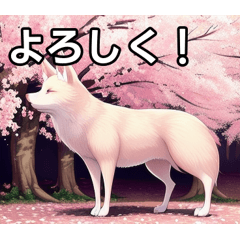 A cherry blossom fox that feels spring