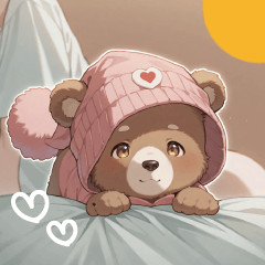 cute bear pastel Sticker by keimaru