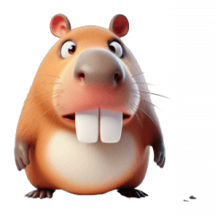 Bucktooth Capybara Super Sarcastic Quote