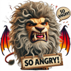 Devil Giant Lion, Very Angry.