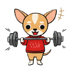 Chihuahuas stamp(cook, exercise,study)