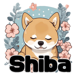 Cute Shiba Vibes sticker