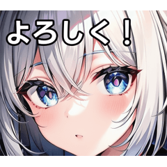 medium-haired silver-haired girl